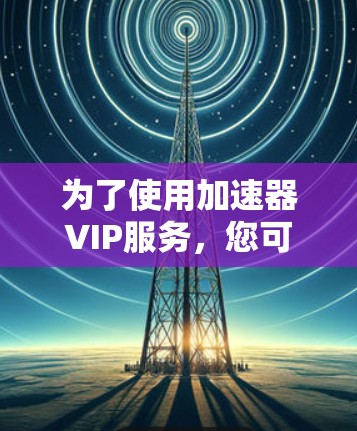 为了使用加速器VIP服务，您可以按照以下步骤进行操作