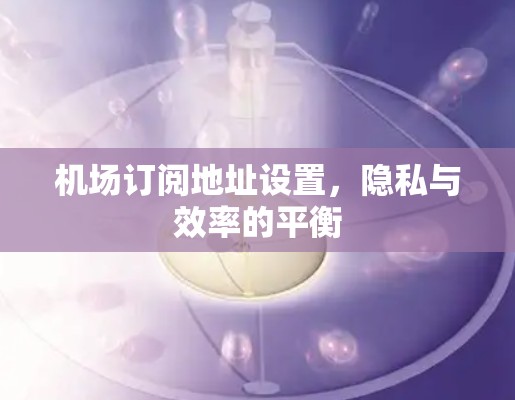 机场订阅地址设置，隐私与效率的平衡