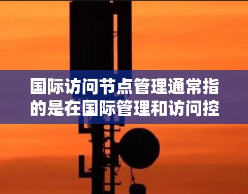 国际访问节点管理通常指的是在国际管理和访问控制（ICM）系统中，管理国际访问节点的过程。国际访问节点是ICM系统中用于处理国际访问请求的节点，管理这些节点确保访问请求的合法性和合规性