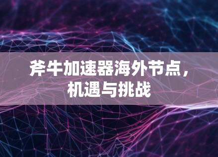 斧牛加速器海外节点，机遇与挑战